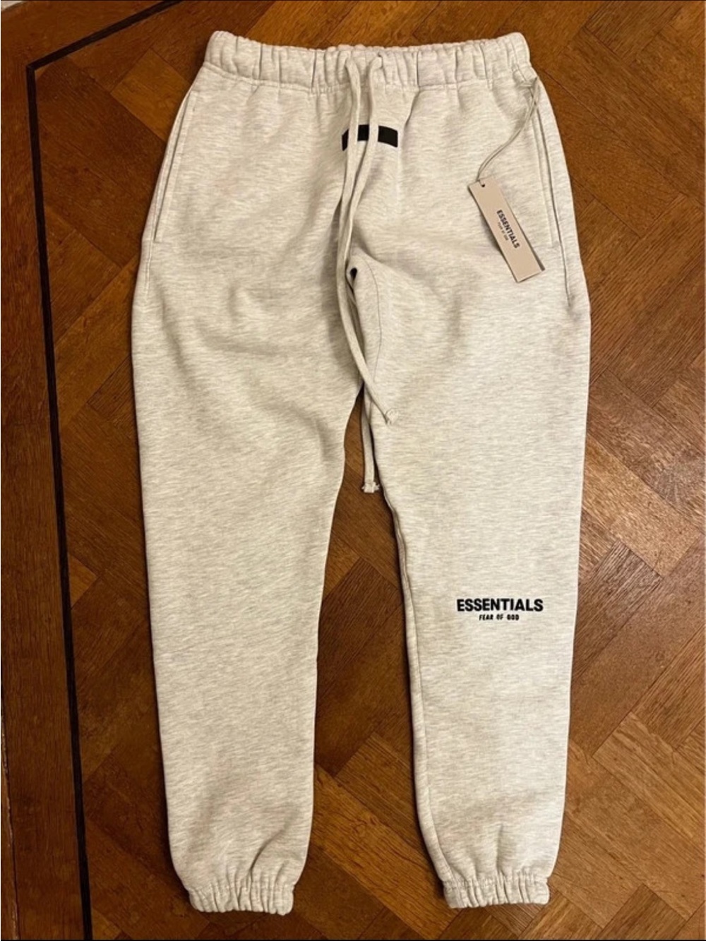 ESSENTIALS Light Heather Gray Logo Sweatpants